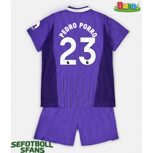 Tottenham Hotspur Pedro Porro #23 Tredjeställ Barn 2026-27 Kortärmad (+ Korta byxor)